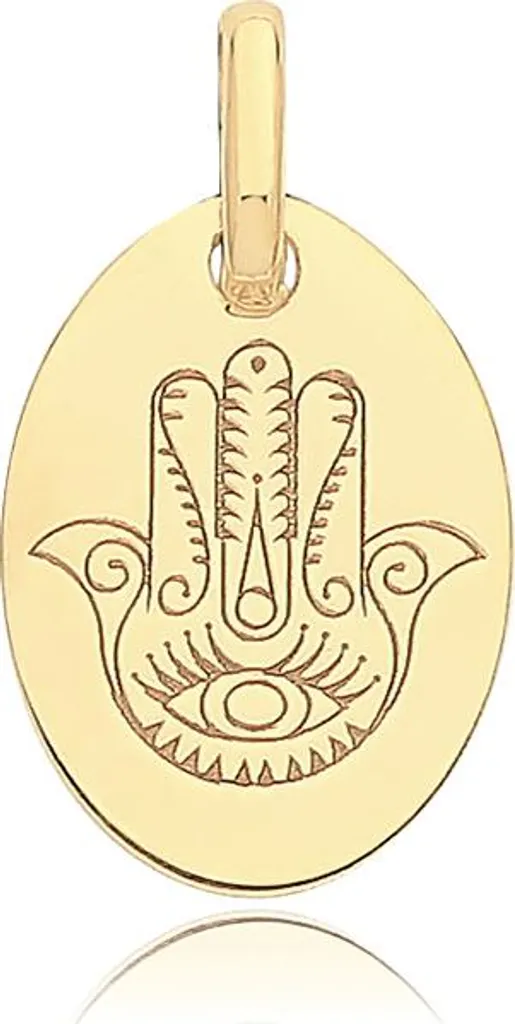 Pendentif Main de Fatma en Or 9 Carats pour Femme - Bijou Discret