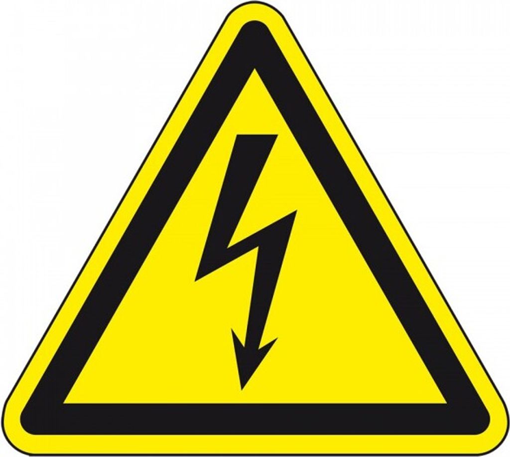 Dreifke Schild I Warnschild Warnung vor elektrischer Spannung, Kunststoff, S...