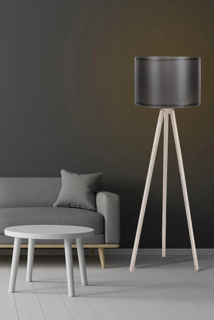 Opviq 119-119PRL Lampada da Terra Nero Crema MDF | Illuminazione Interni