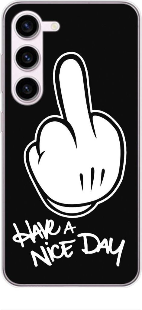 König Design Hülle kompatibel mit Samsung Galaxy S23 Plus Kunststoff Soft Handyhülle - Handy Case Have a nice Day