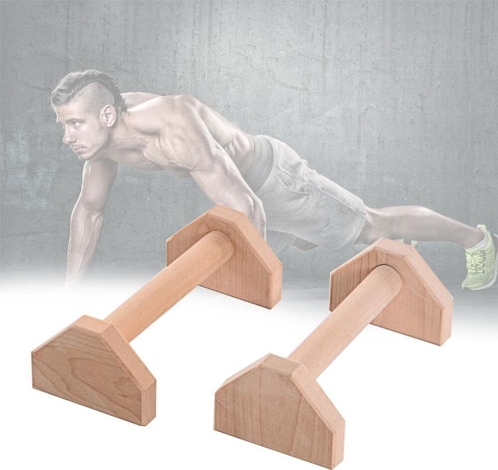 Liegestützgriffe Aus Holz - 20cm & 30cm Push Up Bars Für Heimtraining