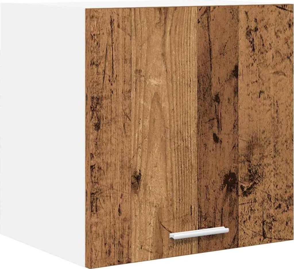 vidaXL Hängeschrank mit Tür Riga Altes Holz und Weiß 40 x 31 x 40 cm