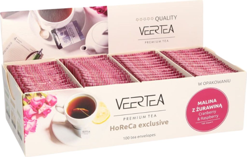 Veertea, Tee Set, Himbeere und Cranberry - Frucht & Produktbild 