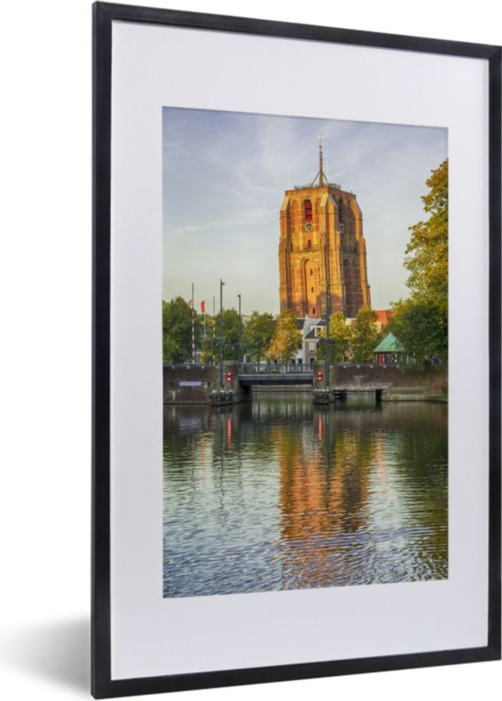MuchoWow MuchoWow Gerahmtes Poster Friesland - Leeuwarden - Toren 40x60 cm - Poster mit zchwarzem Bilderrahmen - Poster in Rahmen