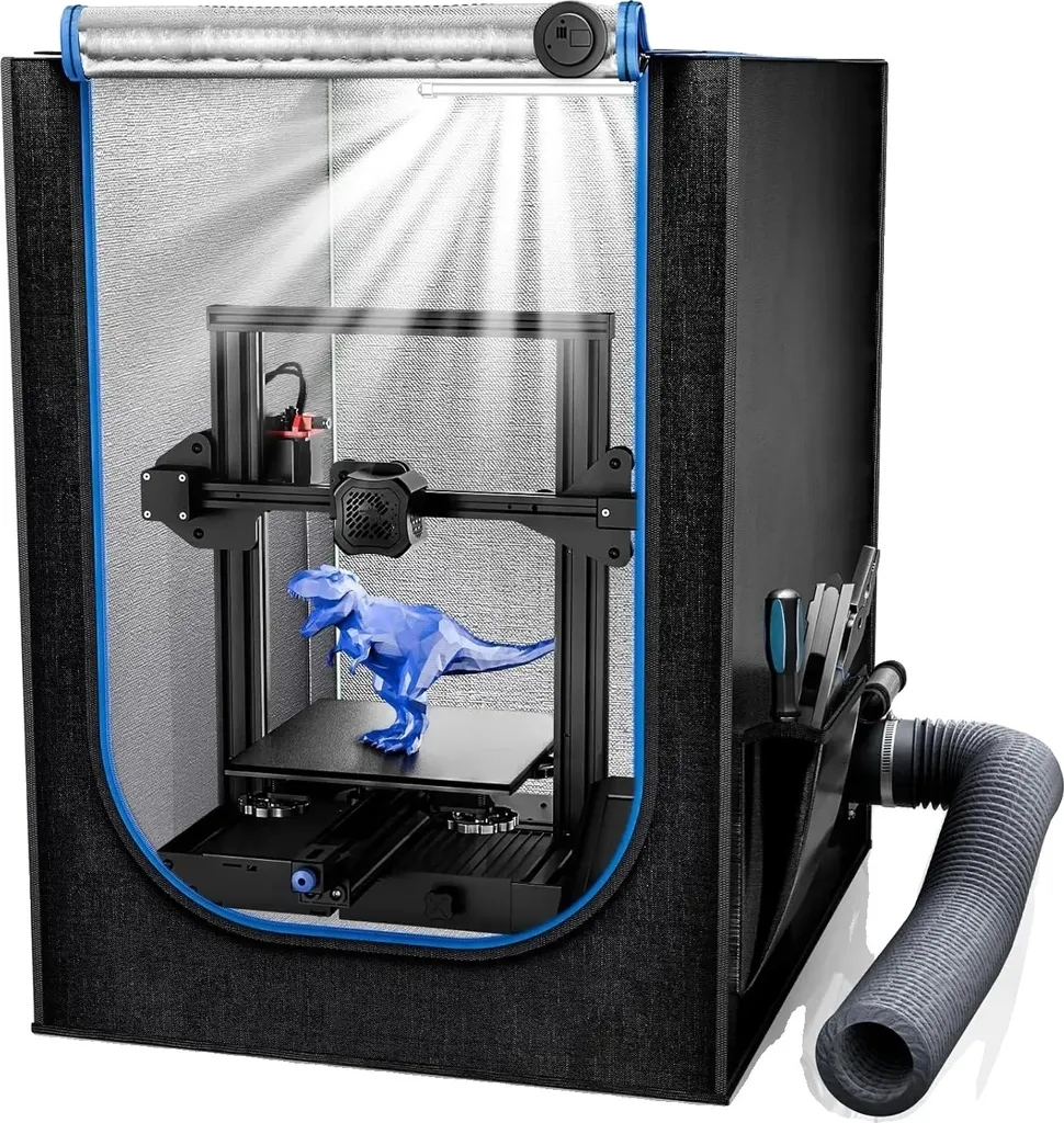Boîtier d'imprimante 3D P-1 avec éclairage LED et protection ignifuge