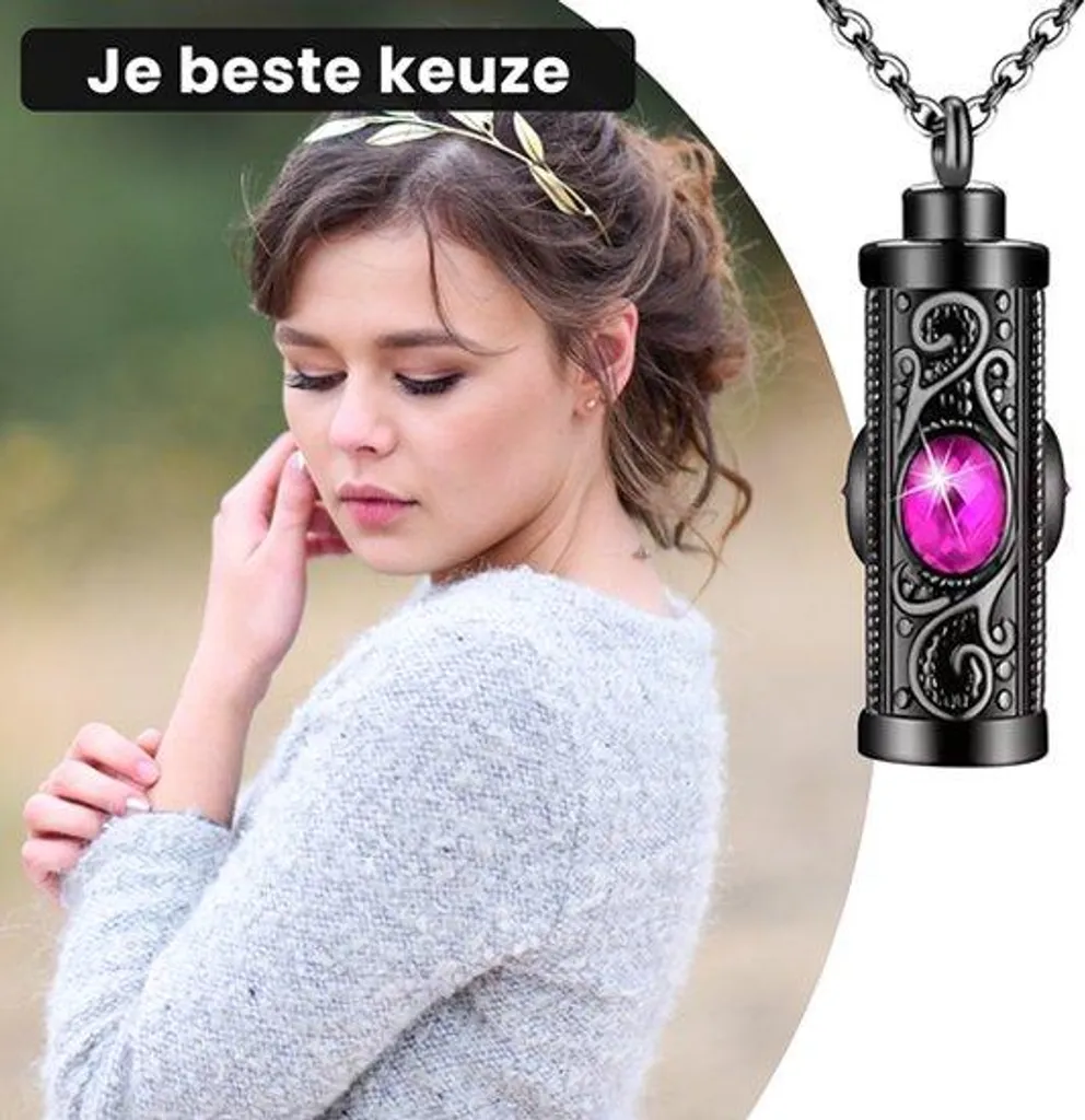 Collier Cendrier de Deuil Magic Pink : Gardez vos Souvenirs sur Vous - 5