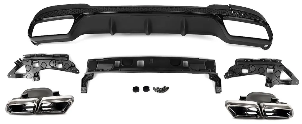 Diffuseur Arrière Look Sport avec Sorties Échappement pour Auto - 3