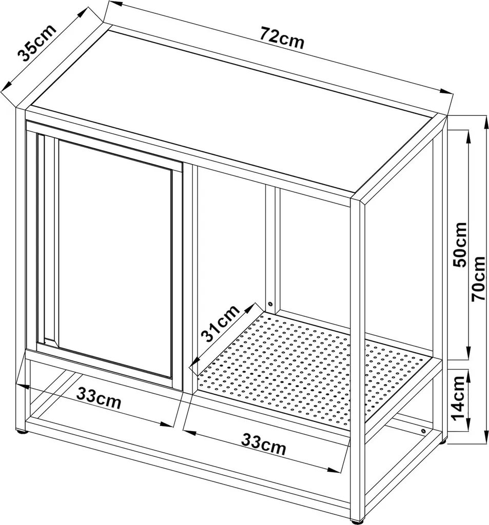 Buffet compact Burlöv : optimisez vos petits espaces avec style et acier - 6