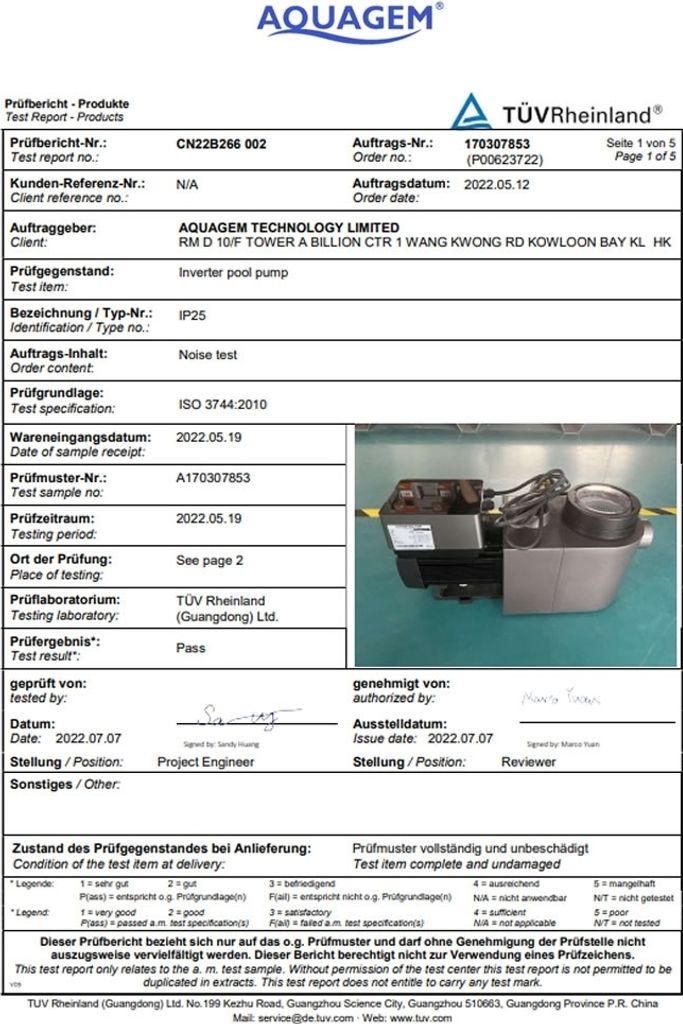 Mucola inwerterowa pompa basenowa Aquagem z Wi-Fi 29500 l/h