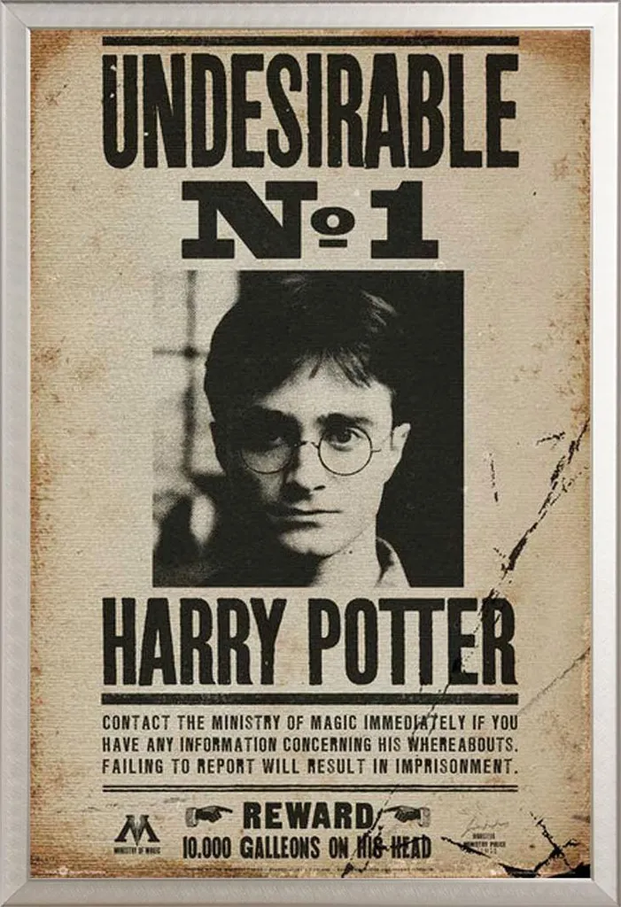 Harry Potter Undesirable No 1: Poster Ricercato con Cornice Shinsuke