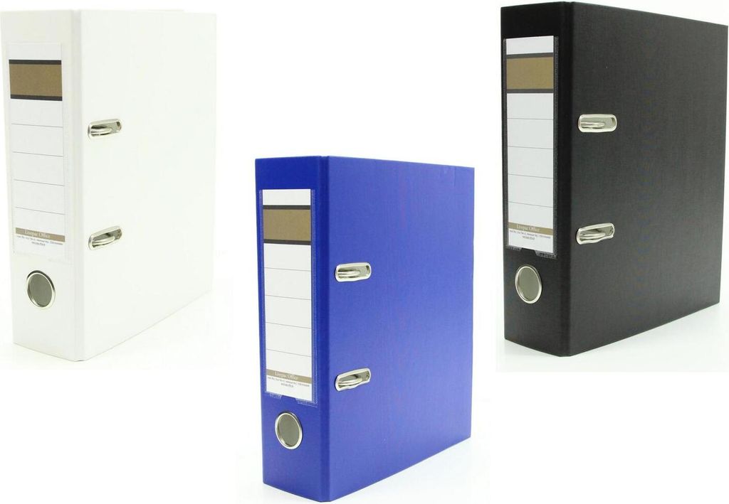 3x Ordner / DIN A5 / 75mm / Farbe: je 1x schwarz, blau und Produktbild 