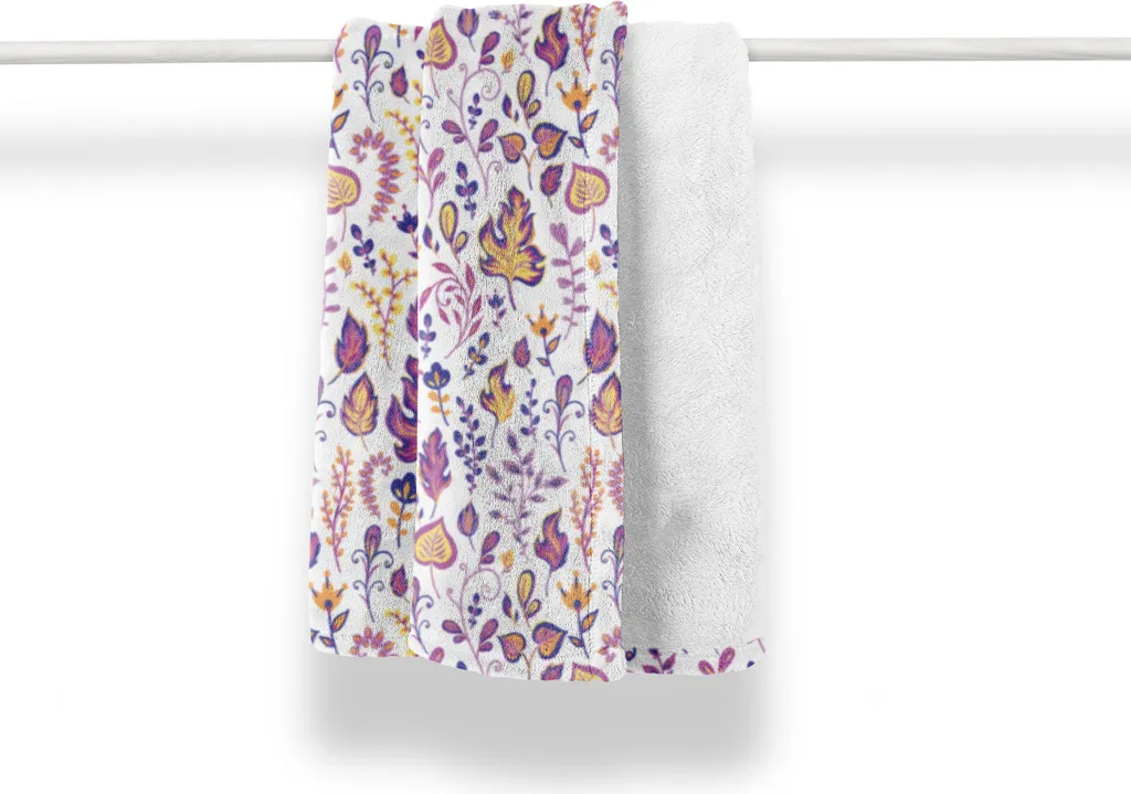 Idea Regalo Coperta Pile ABAKUHAUS Botanica Fucsia 125x175 cm