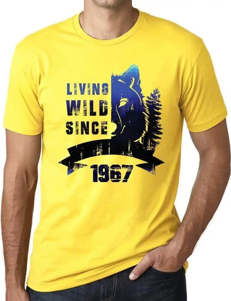 Herren Grafik T-Shirt Wildes Leben seit 1967 – Living Wild Since 1967 – Geschenk 57. Geburtstag Jahrestag 57 Jahre Jubiläum 57 Jährige Mann J...