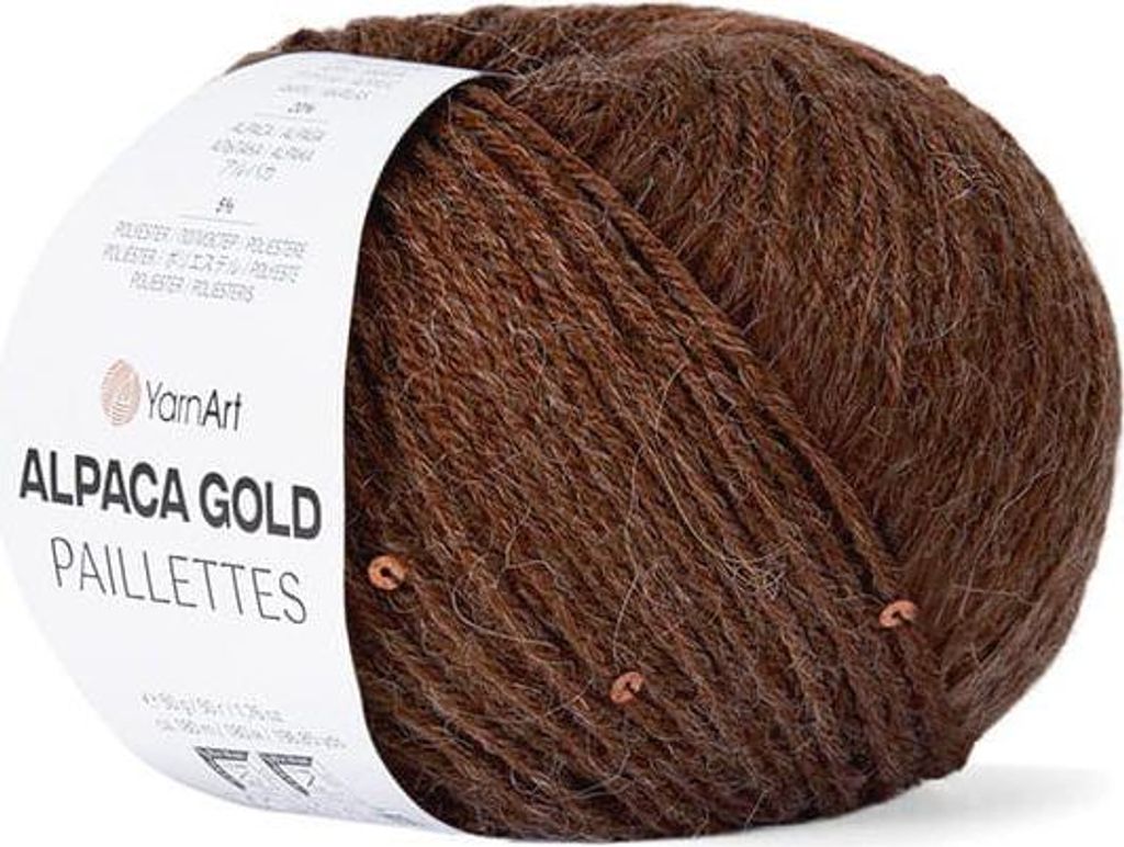 YarnArt Alpaca Gold Paillettes 9315 - Weiche Wolle mit Produktbild 
