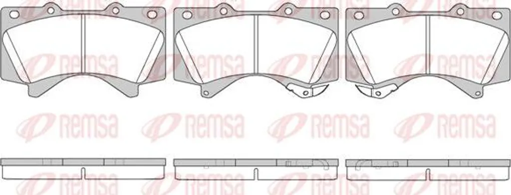 Plaquettes de frein haute endurance REMSA 1271.02 pour Toyota OE 0446560280
