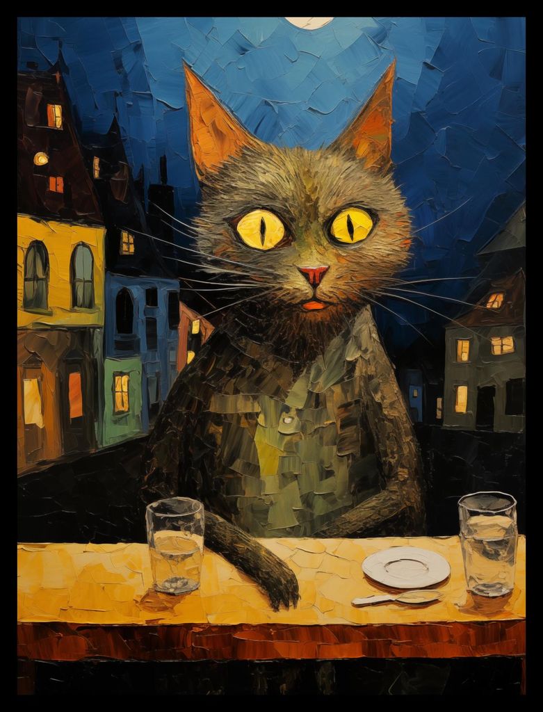 Plakat 30x40cm Nächtlicher Beobachter