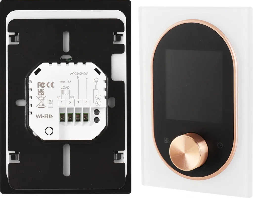 Thermostat de chauffage électrique programmable avec écran tactile digital