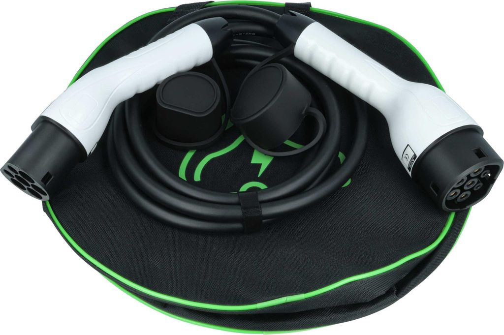 vhbw Typ 2 Ladekabel 11 kW 16 A 3-phasig 3 m für E-Auto - Kabel für Wallbox & Ladestation