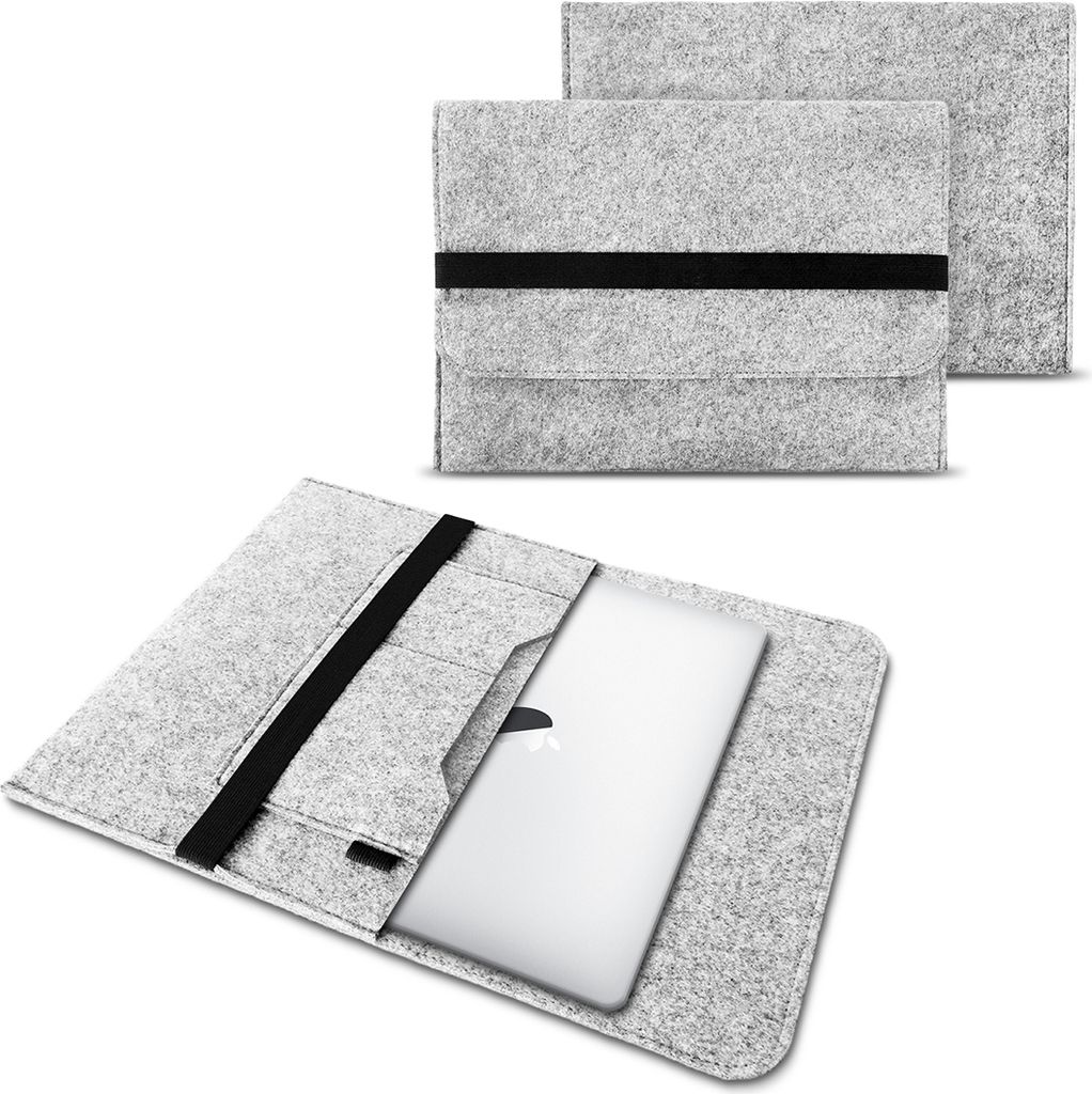 Laptop Tasche Sleeve Hülle Schutztasche Filz Cover für Tablets und NotebooksFarben:Hell Grau;Größe:9.7 - 10 Zoll