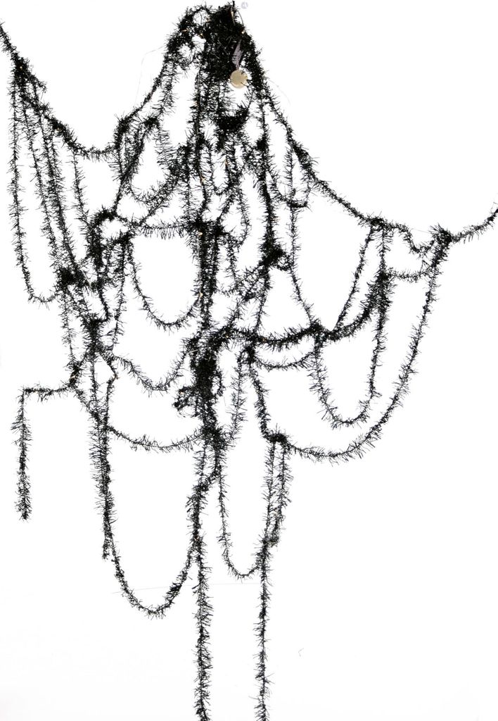 Halloween Dekoration - Spinnennetz leuchtend (240cm) Deko Spinne Spiderweb Lichterkette