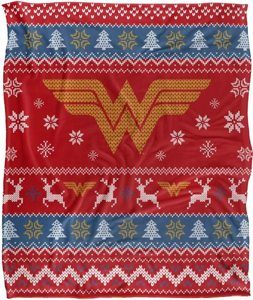 Wonder Woman Couverture Noël Fair Isle TV19071 Plaid Douillet Coloré