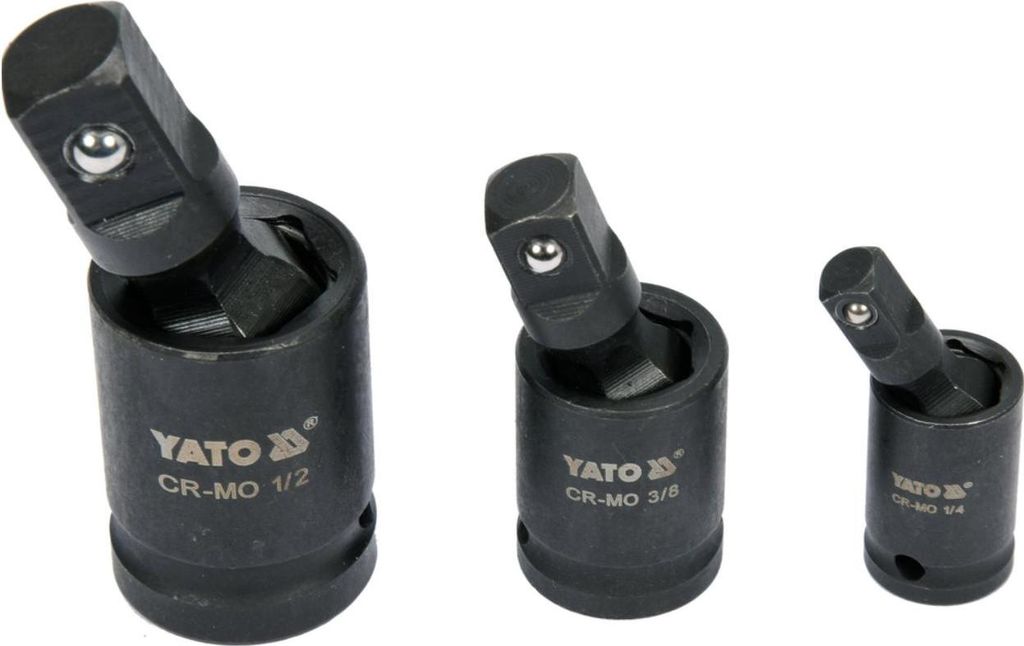 Sada rázových kloubů YATO YT-10643 1/4", 3/8", 1/2" 3dílná. Obrázek produktu 