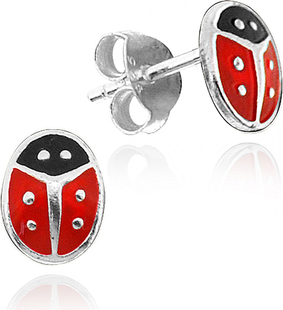 LUISIA Ohrstecker "Kinder Ohrringe Marienkäfer" 925 Silber