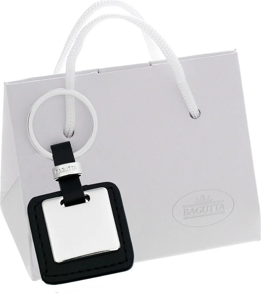 Porte-clés carré solide anti-perte - Gravure laser durable 8,5 cm