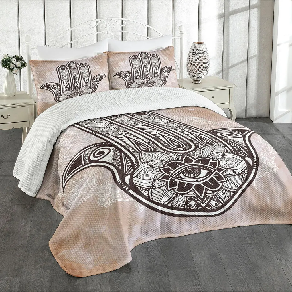 Copriletto Marrone Crema ABAKUHAUS 220x220 - Mano di Fatima