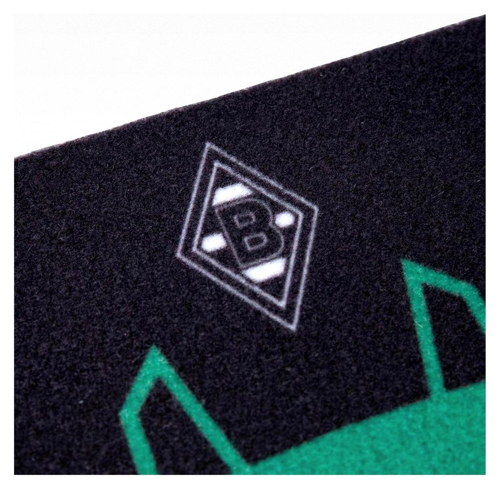 Fußmatte Mein Zuhause | Fanartikel aus dem Fohlenshop | Türmatte mit Vereinslogo und Borussia-Park-Motiv