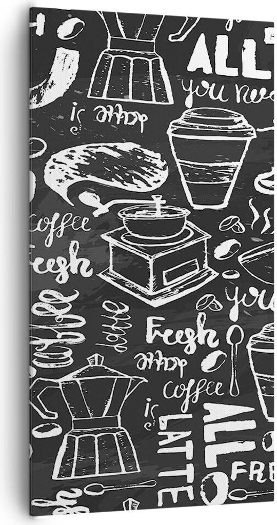 Bild auf Leinwand - Leinwandbild - Graffiti modern - 65x120cm - Wand Bild - Wanddeko - Wandbilder - Leinwanddruck - Bilder - Kunstdruck - Wanddekor...