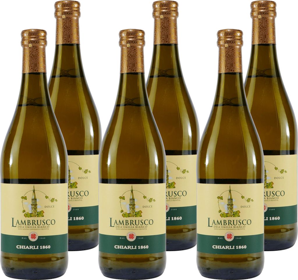 Chiarli Lambrusco Bianco IGP -lieblich- (6 x 0,75L)