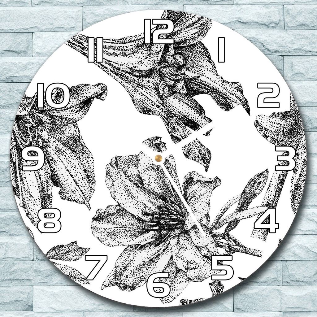 Wanduhr aus Glas Rund fi 30 Gepunktete Lillie Quarz Deko Produktbild 