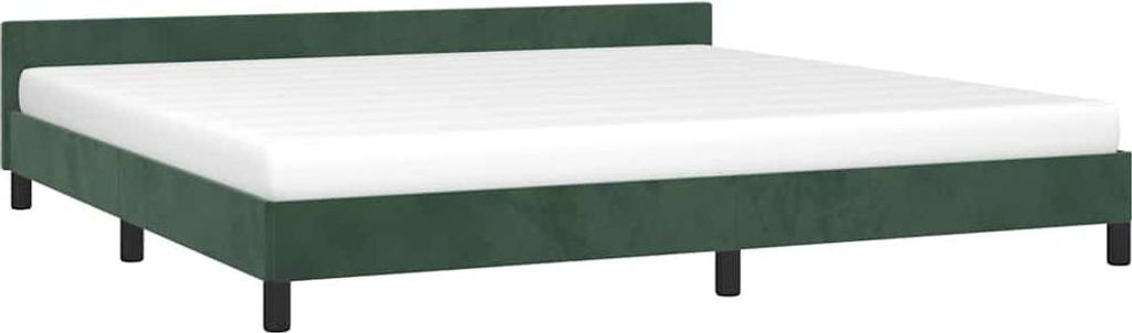 vidaXL Bettgestell ohne Matratze Dunkelgrün 200x200 cm Samt