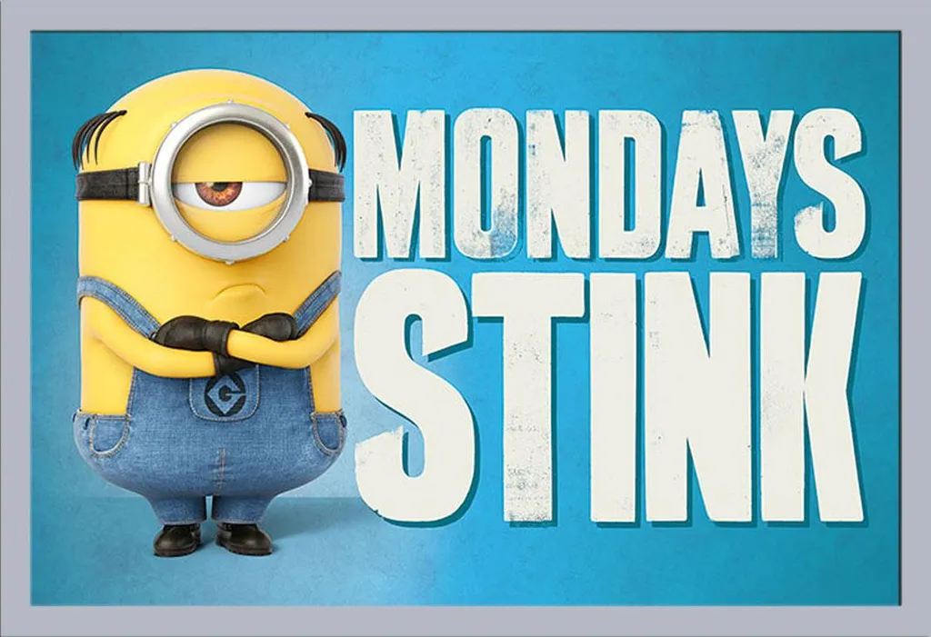 Regalo Originale Minions: Poster Il Lunedì Puzza + Cornice Shinsuke