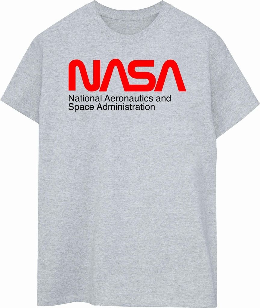 NASA - "Aeronautics And Space" T-Shirt für Damen BI51918 (S) (Grau)