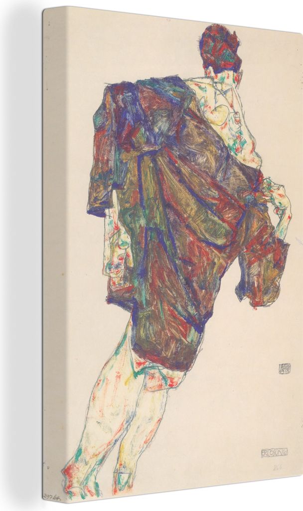 OneMillionCanvasses - Leinwandbilder - 90x140 cm, Erlösung - Egon Schiele, Wandbilder Kunstdruck Wanddekoration - Wandschmucke - Schlafzimmer