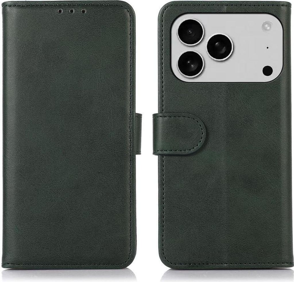 Mobigear Wallet iPhone 17 Pro Max Hülle Klapphülle Geldbörse - Grün