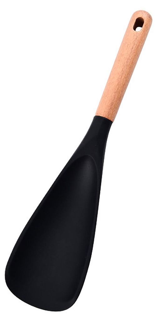 Silikonspatel, antihaftbeschichteter Kochlöffel, 3-in-1 Multifunktionsspatel mit ergonomischem Holzgriff, hitzebeständiges Küchenutensil