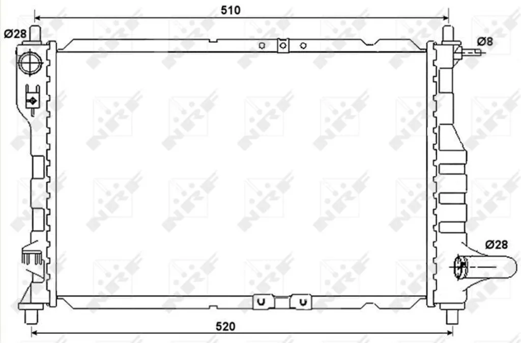 Radiateur refroidissement moteur anti-surchauffe pour Matiz et Spark
