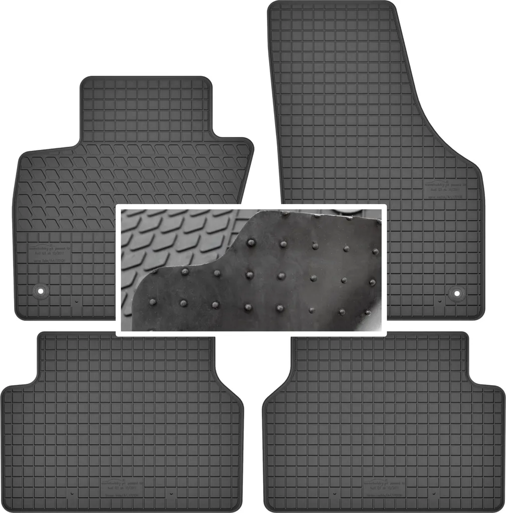 Tappetini in Gomma Audi Q3 I (2011-2018) - Set Completo Su Misura