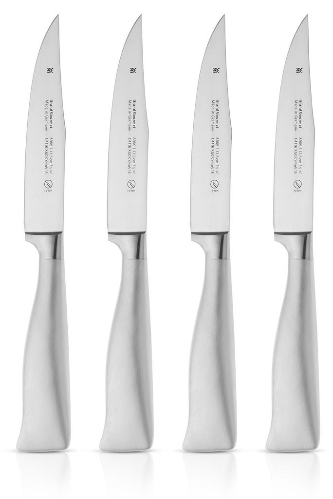 WMF Grand Gourmet Steakmesser Set 4teilig, Germany, 4 Messer geschmiedet, Performance Cut, Spezialklingenstahl, Klinge 13,5 cm