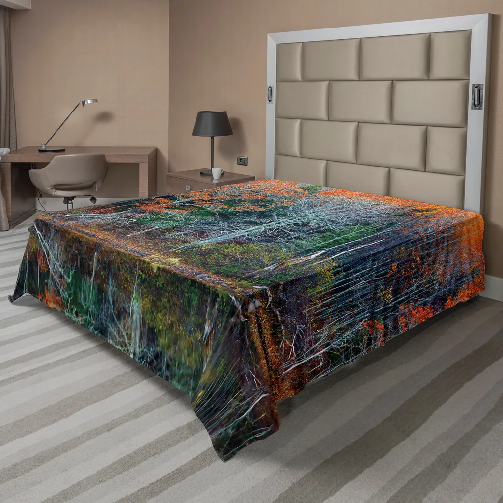 Drap décoratif forêt magique 275x260 pour transformer votre literie cozy