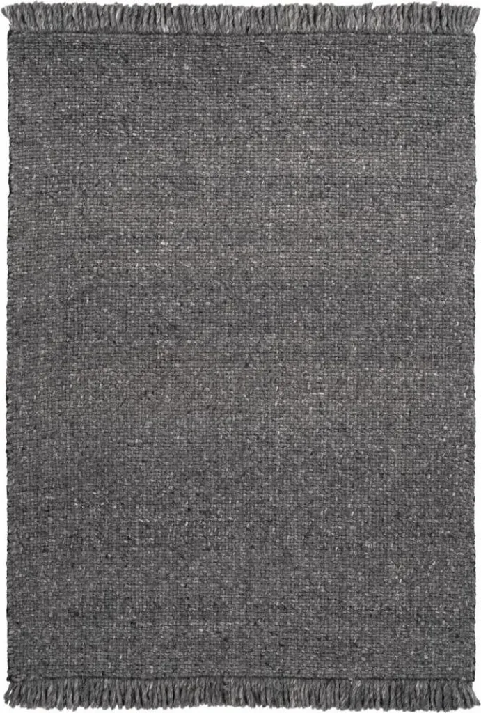 Tapis Eskil 515 anthracite 80 x 150 cm en laine tissé à la main