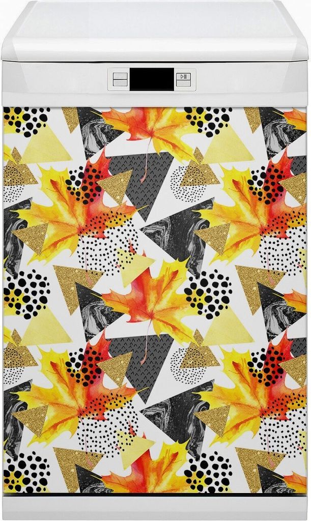 Küche Magnet für Spülmaschine Abwaschbar 45x80 cm Geschirrspüle - Geometrisches Dreieck