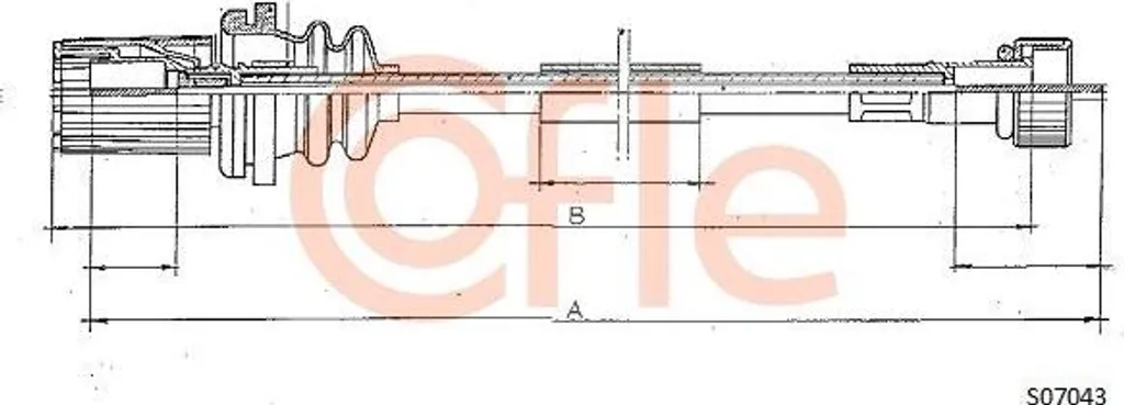 Cofle S07043 Albero Tachigrafico FIAT Fiorino OE 7587072 - Qualità OEM