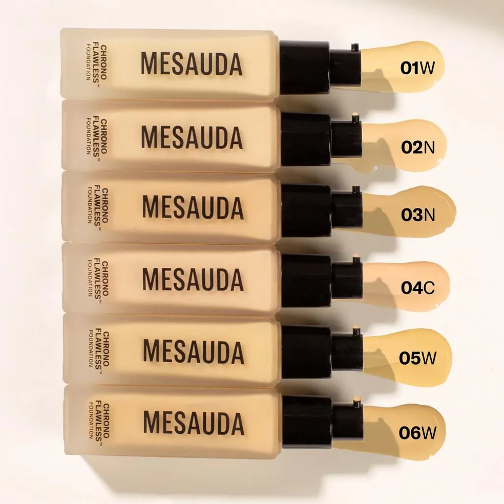 Mesauda Chrono Flawless 05W - Fondotinta Professionale 30ml Sottotono Caldo