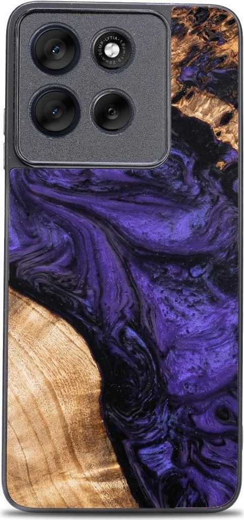Holzhülle für Motorola Moto G56 5G, Bewood Unique Violet