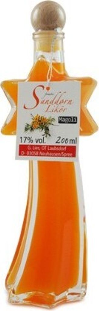 Sanddornlikör in der Sternschnuppe (0,2 l / 17 % vol.)