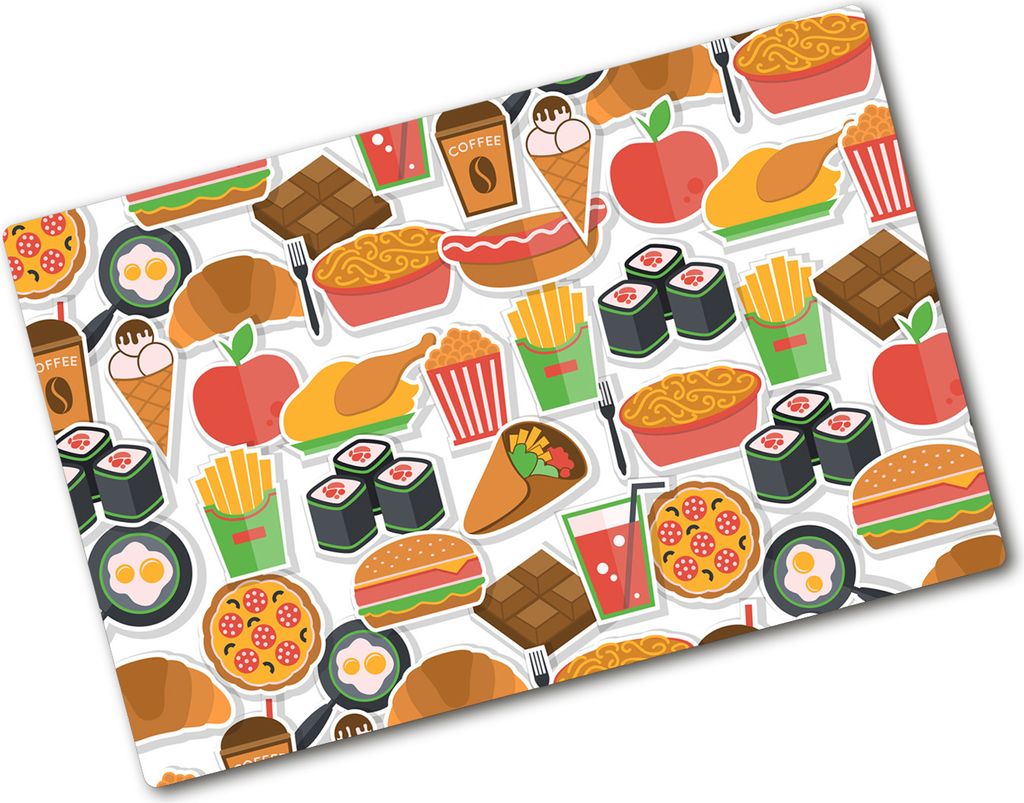 Tulup Glas Herdabdeckplatte - 80x52 cm - Glaskeramikkochfeld-Abdeckung Spritzschutz Glasabdeckplatte - Einteilig - Essen & Getränke - Fast Food - ...
